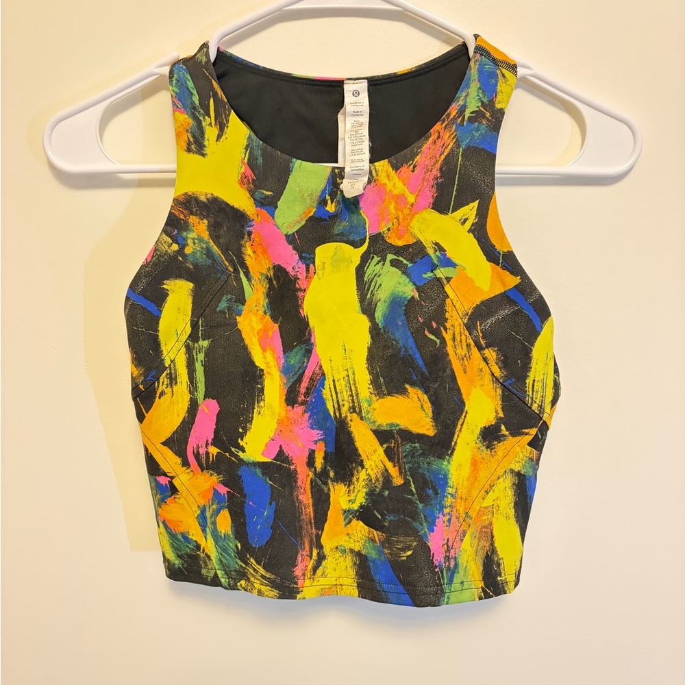 Lululemon Colorful Abstract Women's Crop Top size 4